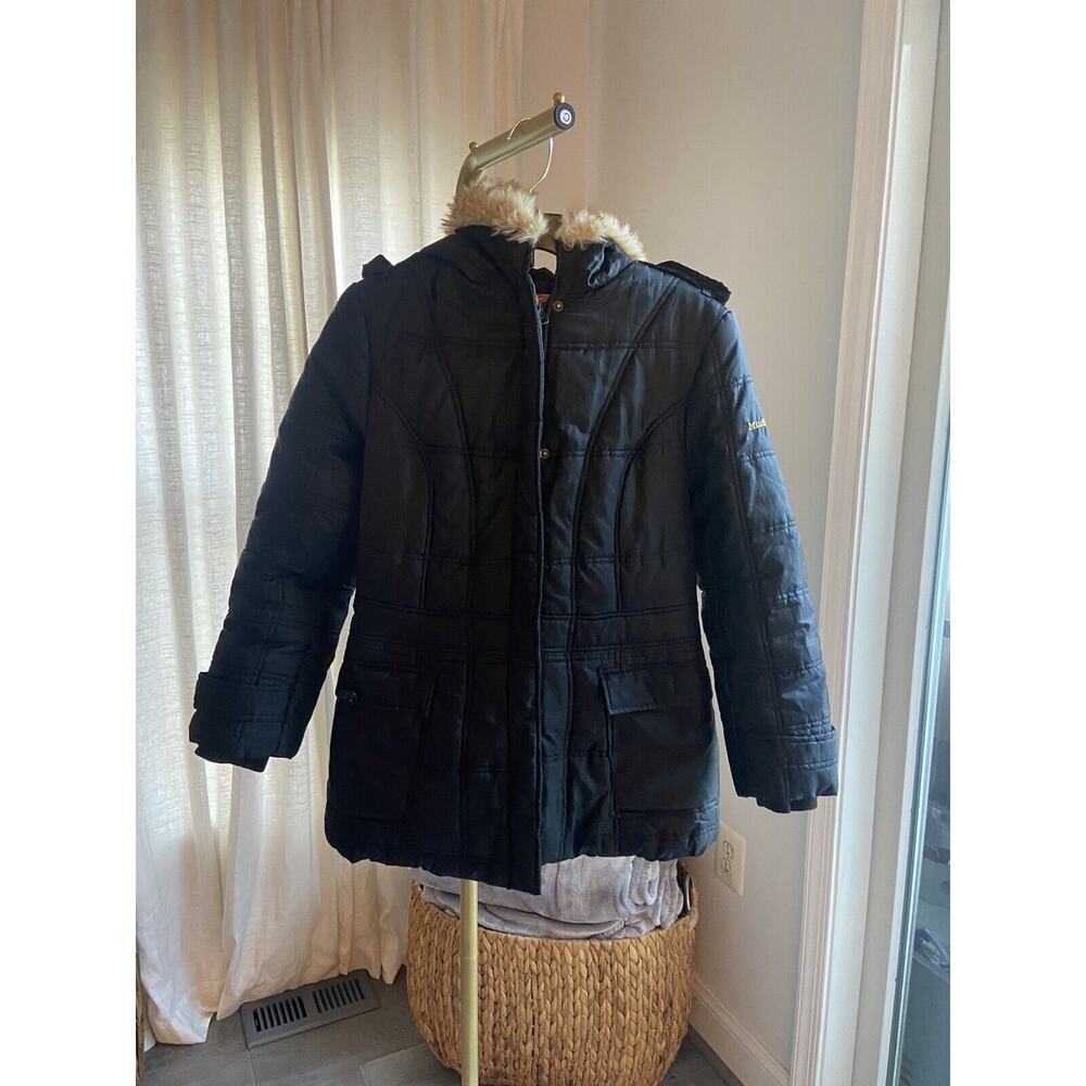 Girls Winter Jacket Black Mudd Girls Size Large Puffer